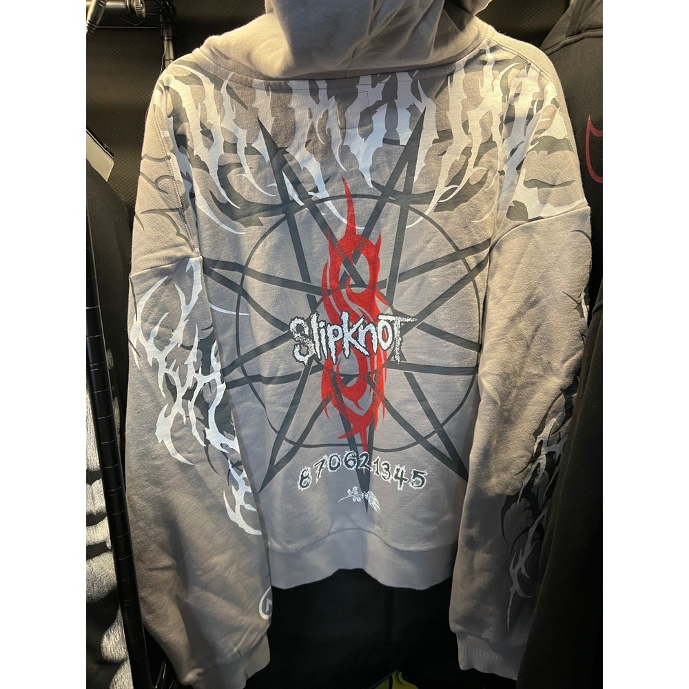 Civil Regime SlipKnot Zip up Sweater Ash Grey Size L - Picture 2 of 5